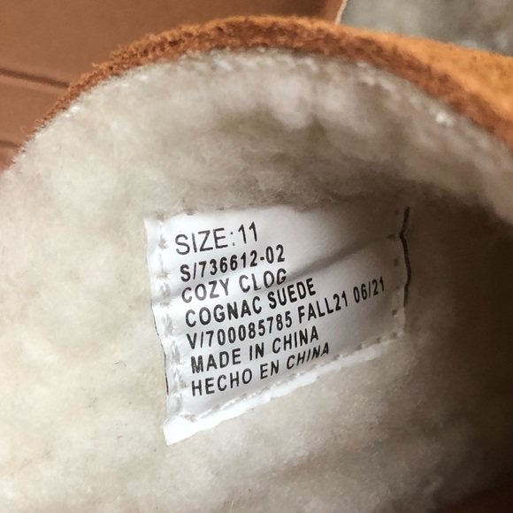 New GAP Cozy Clogs Cognac Suede - Picture 3 of 6